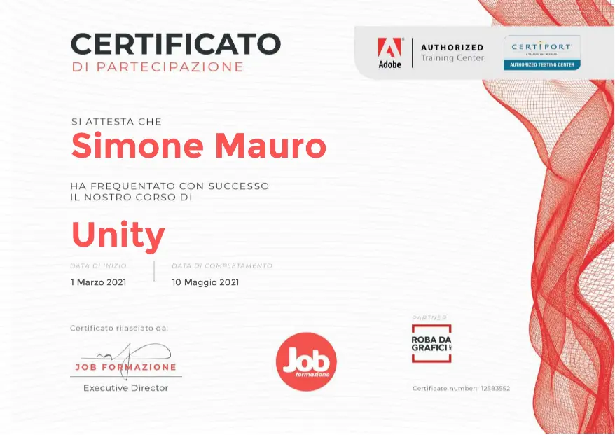 certificato corso boolean